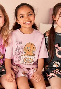 Next 3 PACK REGULAR FIT SET - Nattplagg set - pink grey sausage dog