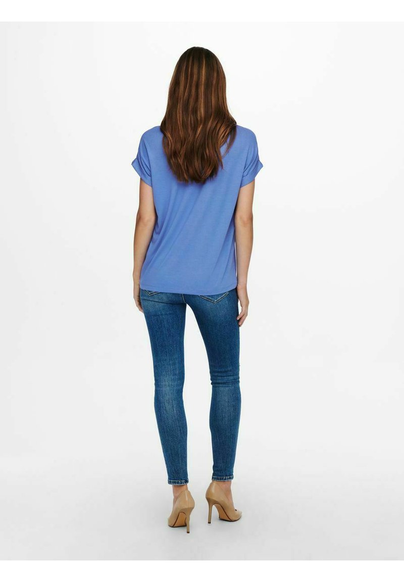 ONLY ONLMOSTER S/S O-NECK TOP NOOS JRS - T-shirt basic - blue yonder/blauw