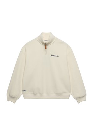 Superdry & Co, SUPERDRY HERITAGE NAUTICAL HALF ZIP SWEATSHIRT.. - Sweatshirt - cream