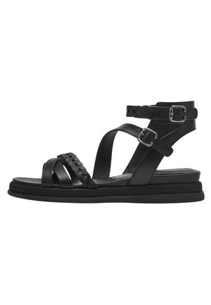 Sandalen met plateauzool - black