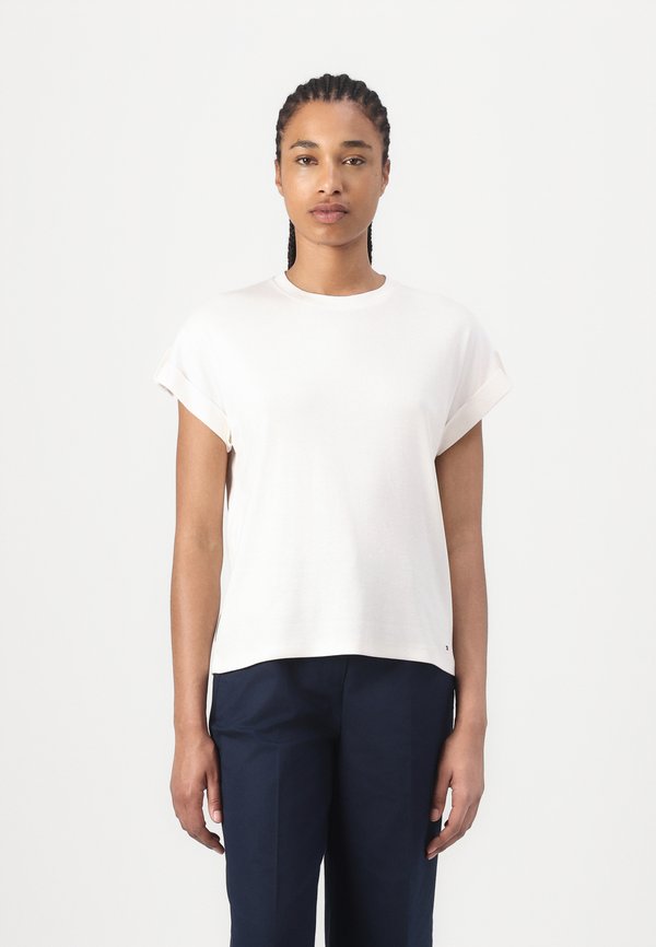 GOLD BUTTON TEE - Print T-shirt - ivory silk