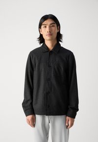 Lindbergh CROPPED LENGTH OVERSHIRT JACKET - Jachetă de vară - black melange