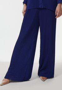 Leem WIDE - PLISSE  - Broek - purple