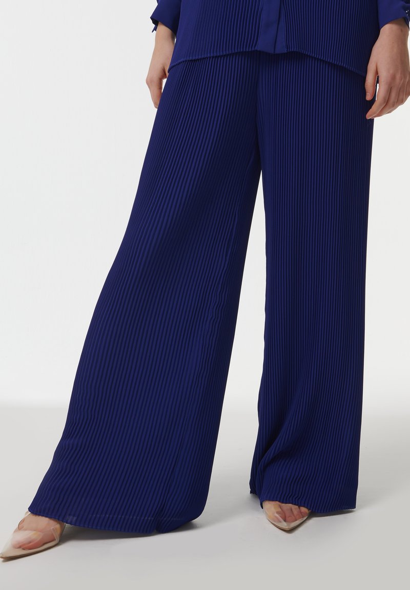 Leem WIDE - PLISSE  - Broek - purple