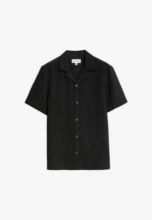Autograph, RELAXED CRINKLE SEERSUCKER - Camisa - black