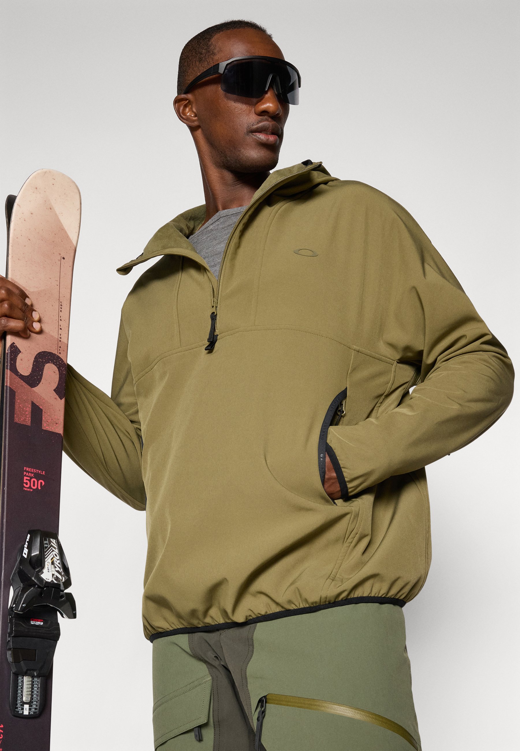 Oakley WINTERTIDE HOODIE - Soft shell jacket - army green/olive