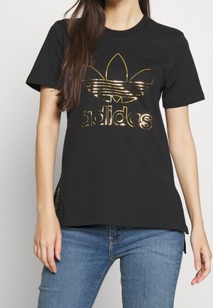 T-shirt med print - black