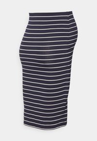 Envie de Fraise CINDY - Saia lápis - navy blue/off white stripes