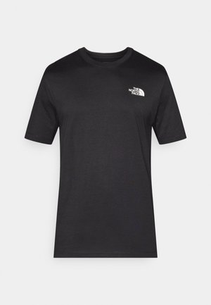 Μαύρο κοντομάνικο μπλουζάκι από βαμβάκι, με μικρό λευκό λογότυπο στην αριστερή πλευρά του στήθους. Στρογγυλή λαιμόκοψη και κανονική εφαρμογή.