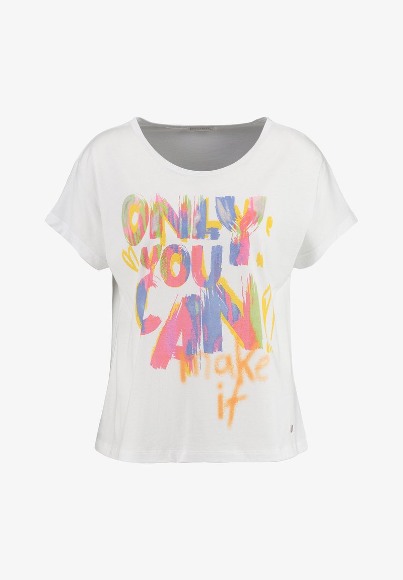 Key Largo MAKE ROUND - T-shirt print - offwhite blue