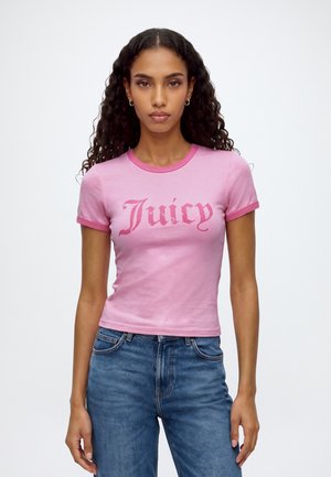 Juicy Couture JUICY CONTRAST RINGER - T-shirt imprimé - begonia pink