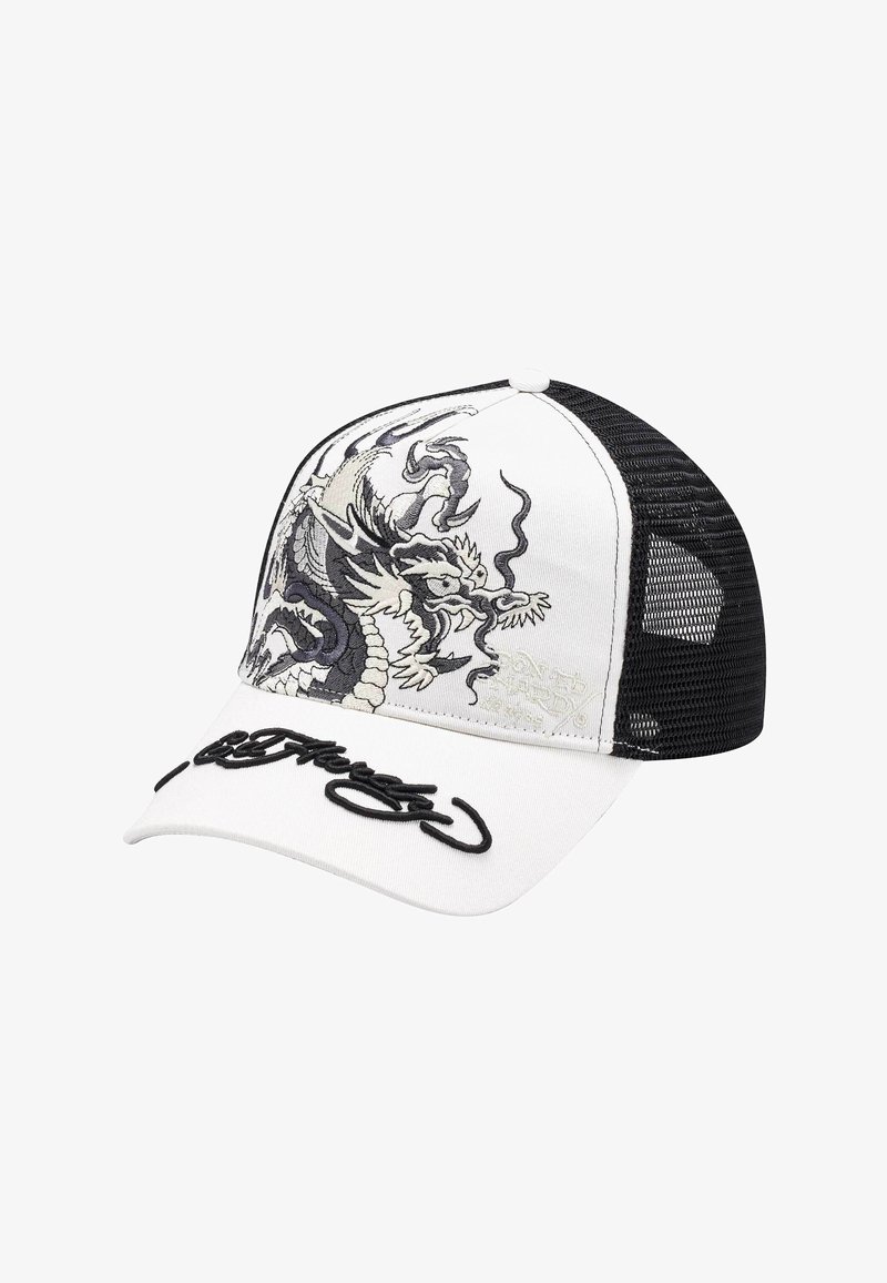 Ed Hardy UNISEX MONO GIANT DRAGON FRONT TRUCKER - Pet - white black