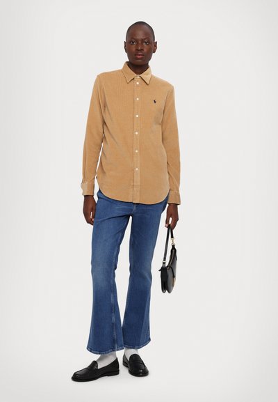 Polo Ralph Lauren LONG SLEEVE BUTTON FRONT SHIRT - Pogājama blūze - classic camel