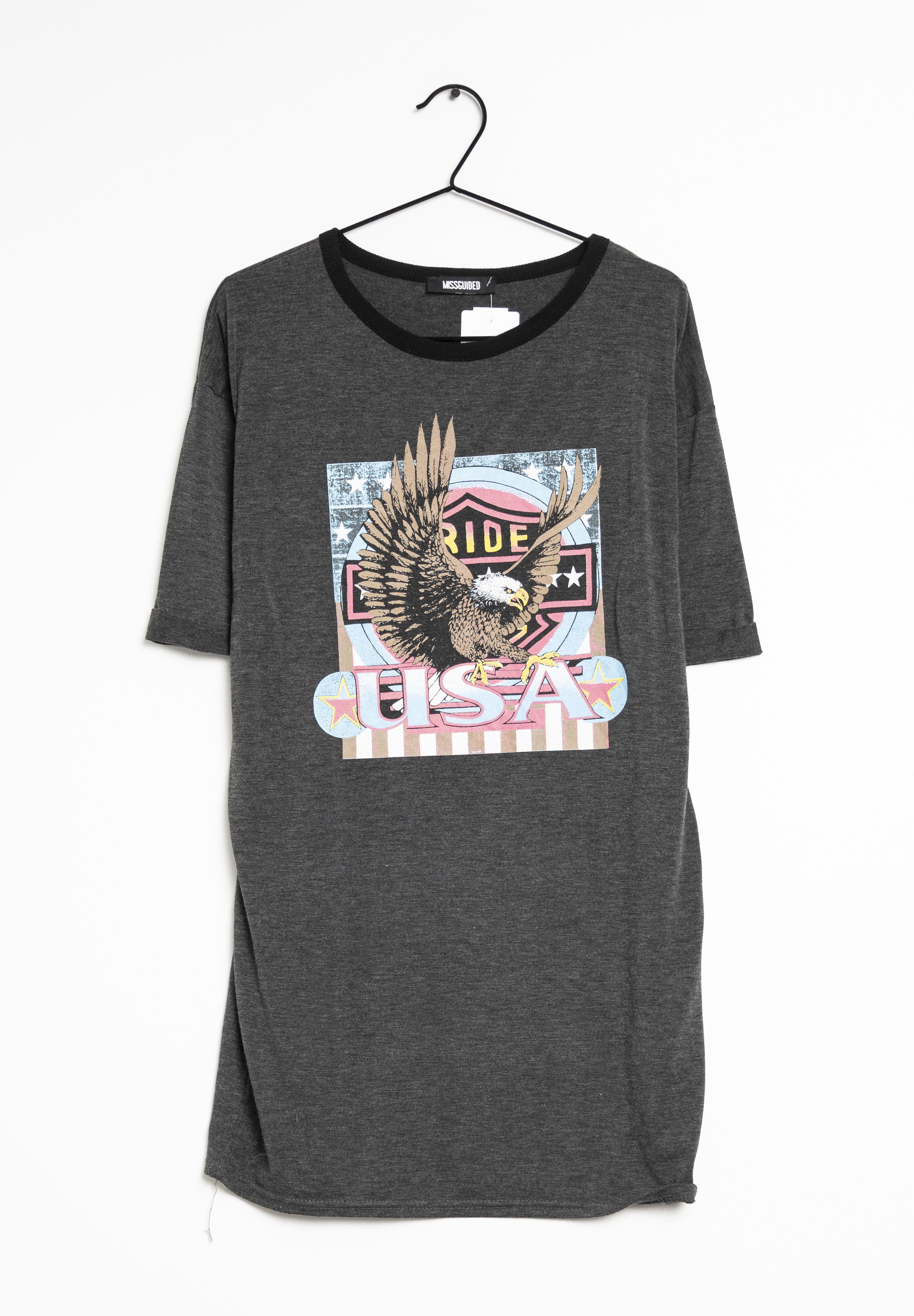 Missguided T-shirt imprimé - grey/gris - (Seconde main) - ZALANDO