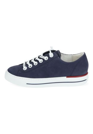 Baskets basses - nubukleder blau