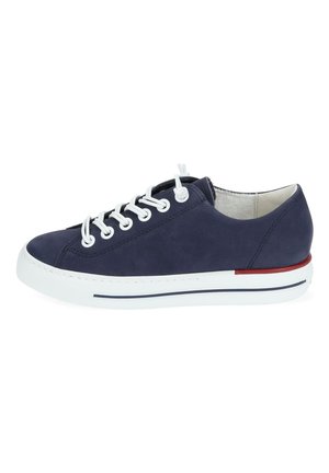 Sneakers laag - nubukleder blau