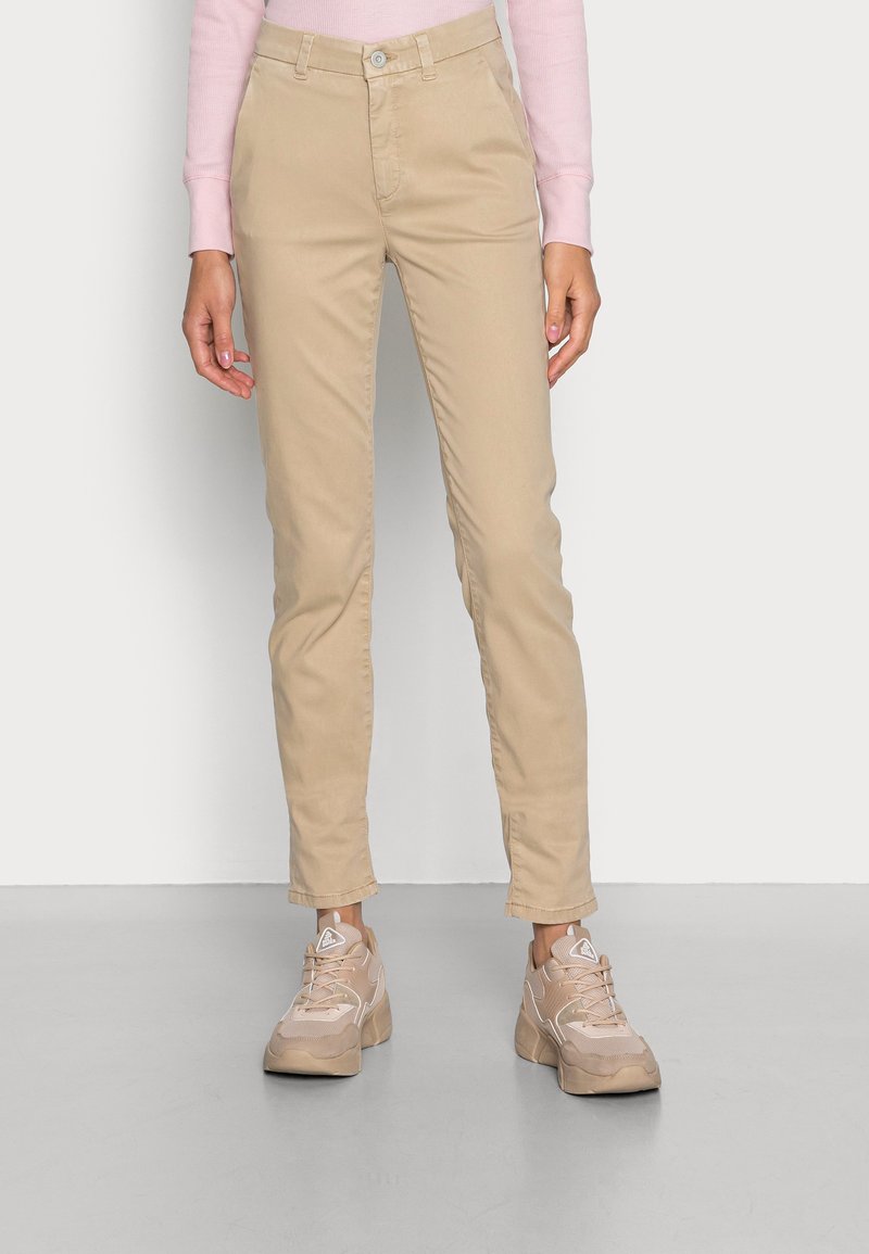Marc O'Polo FRENCH POCKETS HIGH WAIST SLIM FIT REGULAR LENGTH - Chinos - stormy sand