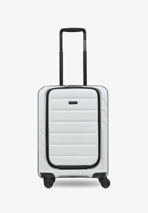 White hard-shell suitcase with black wheels and an extended black handle, featuring the "REDOLZ" brand logo on the front.