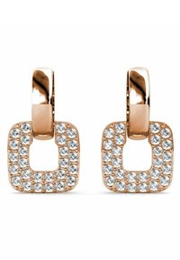 CLASSIC SQUARE - Orecchini - couleur or rose / cristal