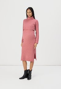 MAMALICIOUS MLSUNIVA JUNE MIDI DRESS  - Pulóverruha - mesa rose melange