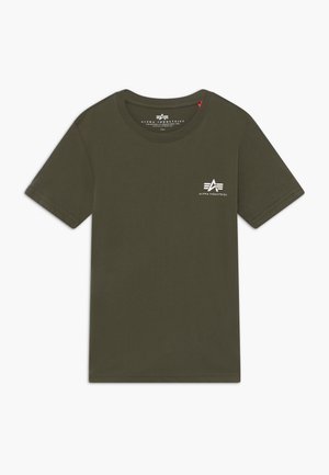 Alpha Industries BASIC SMALL LOGO KIDS TEENS - T-shirt - bas - dark olive