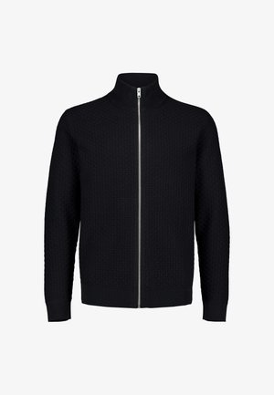 Lindbergh, LINDBERGH KNITTED ZIP CARDIGAN - Strickjacke - black