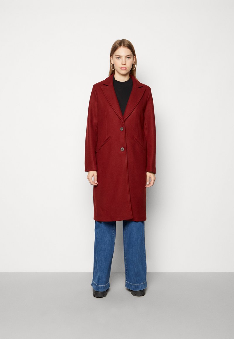 Vila VIVALJI LONG COAT Classic coat fired brick/red Zalando.ie