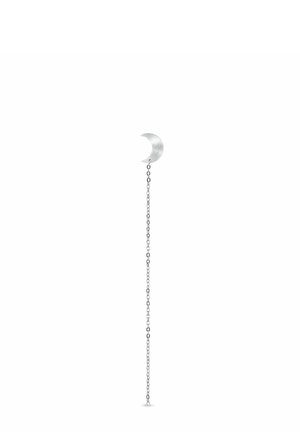 HALF MOON CHAIN STUD LEFT - Single earring - silver coloured