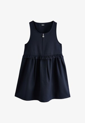 Next, REGULAR FIT - ZIP FRONT FRILL WAIST SCHOOL PINAFORE - Päevakleit - navy blue