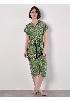 PALM LEAF MIDI - Shirt dress - green