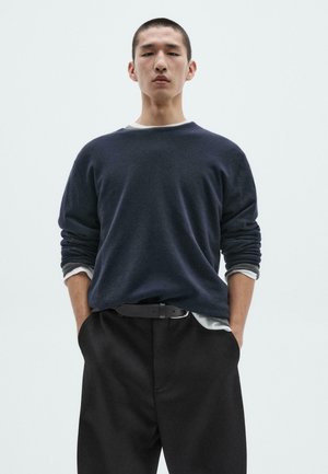 WITH CREW NECK  - Pullover - dark blue