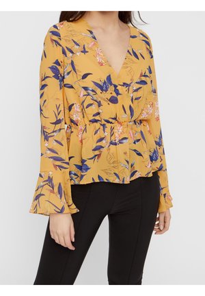 Pieces, Blouse - gold-coloured