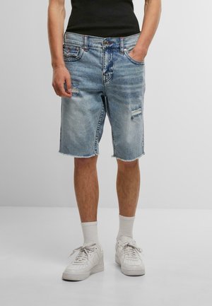 RICKY SN FLAP RAW  - Jeans Shorts - blue