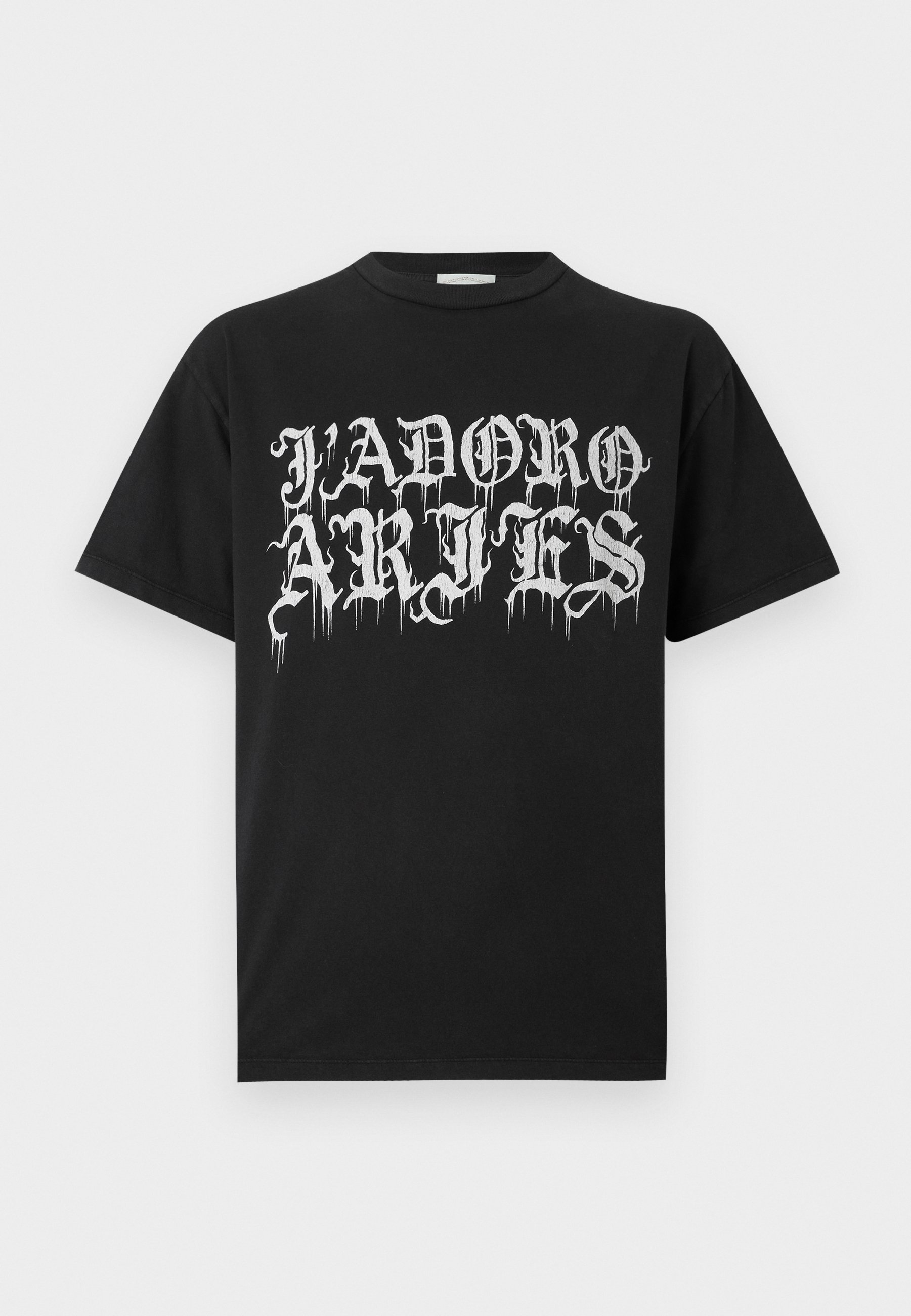 Aries FADED GOTHIC J'ADORO TEE - Print T-shirt - black - Zalando.co.uk