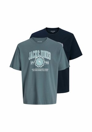 PLUS SIZE 2ER-PACK LOGO - Apdrukāts T-krekls - sky captain