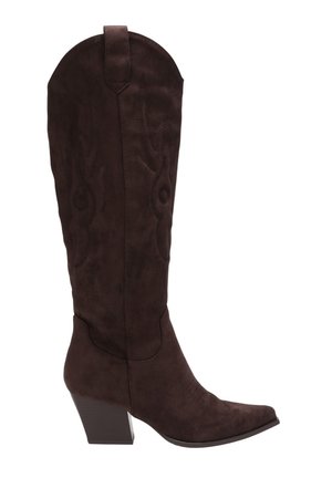 Bottes de cowboy / motard - marron chocolat