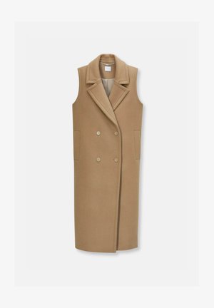 MADELEINE MIT KUSCHELIGEM ÄRMELLOSE IM LOOK - Weste - caramel