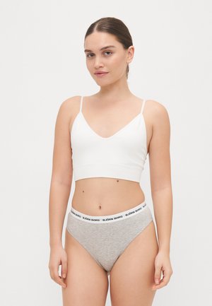 LOGO HIGHWAIST BRIEF 3 PACK - Briefs - black/grey/white