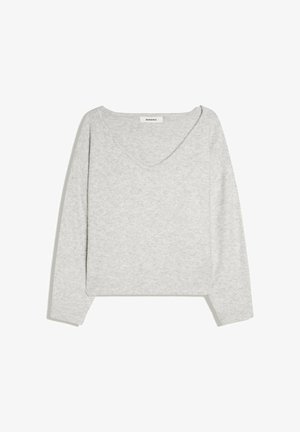 Bershka, SOFT TOUCH V-NECK - JUMPER - Pullover - grey