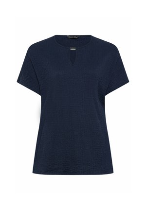 Evans, PLUS SIZE SHORT SLEEVE TOPS - T-shirt basic - navy