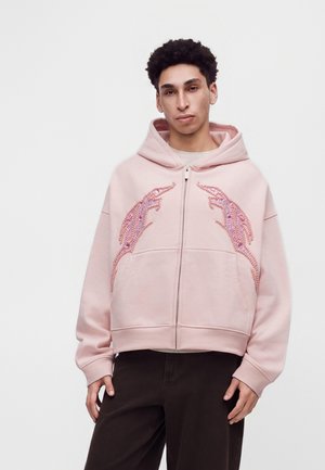 FAVELA, DOUBLE AVES PEARL FRONTZIP - Суитшърт с цип - pink