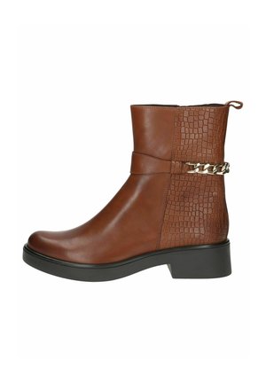 Cowboy-/Bikerlaarsjes - cognac comb
