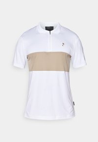 PLAYER ZIP - Poloskjorter - white/avid beige