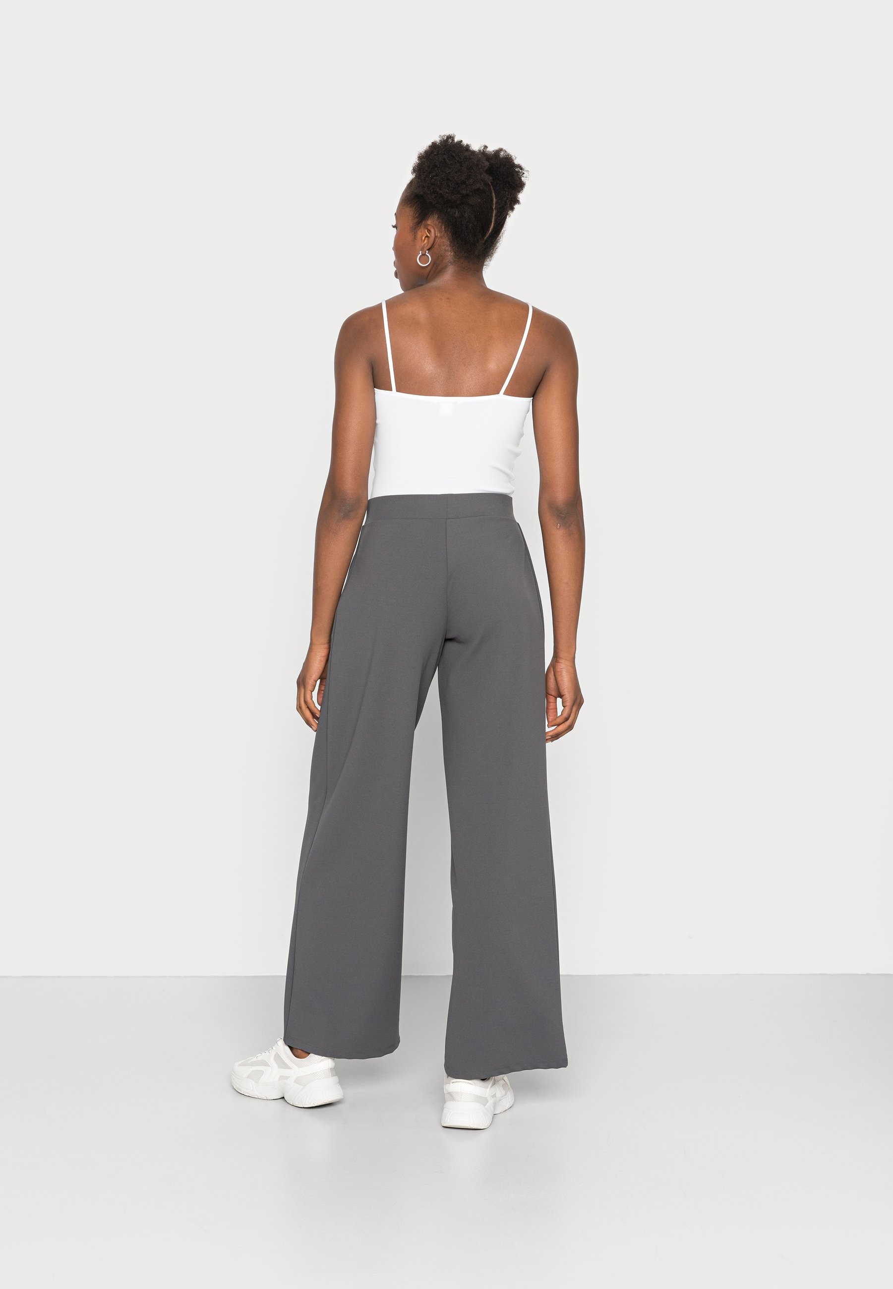CREPE PANTS - Trousers - offblack 