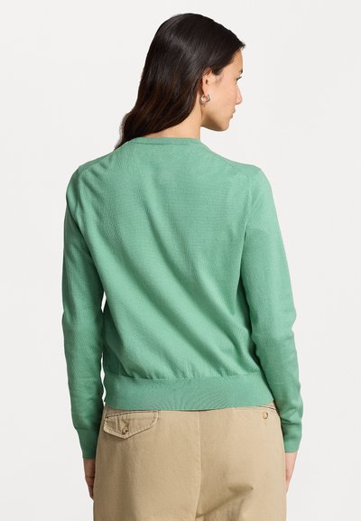 Polo Ralph Lauren PIMA COTTON LONG SLEEVE CARDIGAN - Gilet - haven green