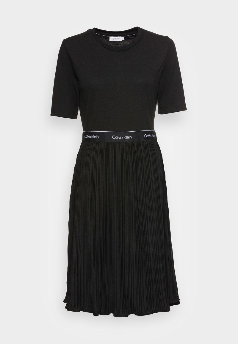 Calvin klein black pleated dress Clearance