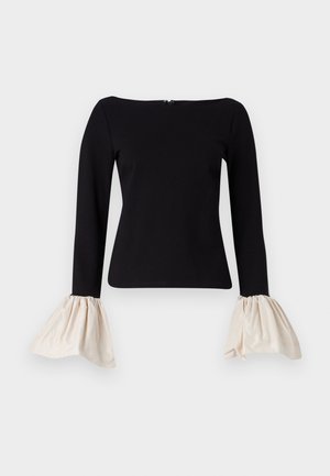 STAUD Langærmet T-shirt - black/ivory