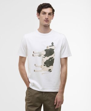 PAUL SMITH LOVES BARBOUR T-SHIRT UNISEX - Trükipildiga T-särk - white
