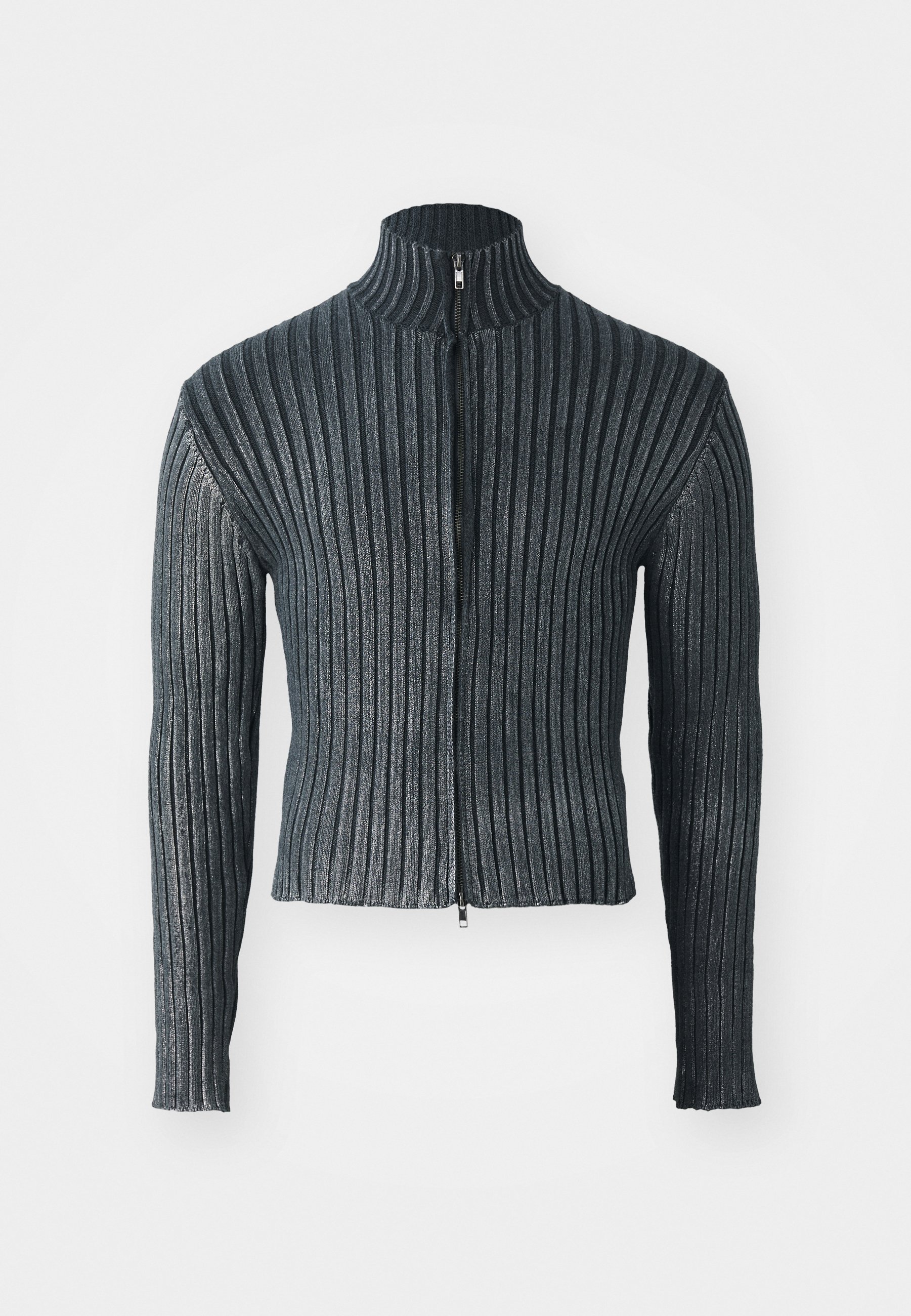 【Jaded London】Foil Lucid Knit ドライバーズニット Shop Blue Lucid Knit Track Top | Jaded London | Clothing