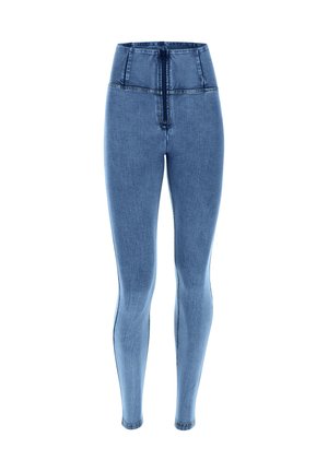 Freddy PUSH UP WR UP VITA ALTA - Jeans Skinny Fit - clear jeans yellow seams